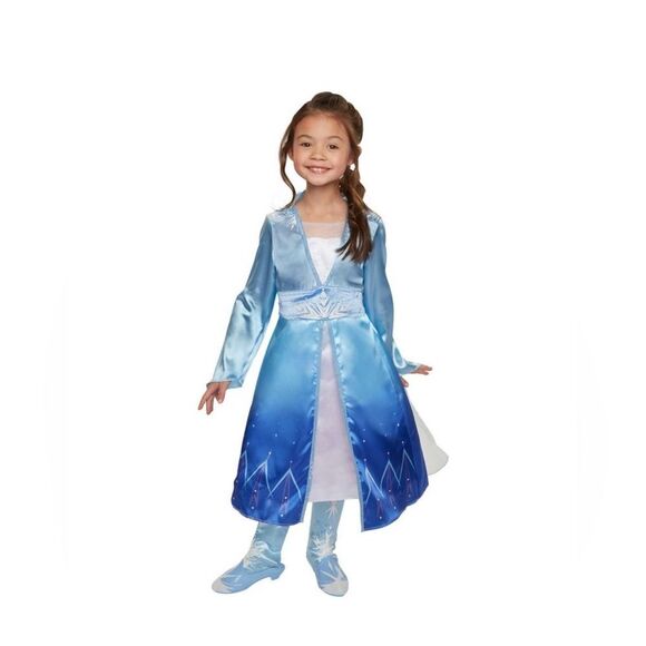 ❄️ Disney Frozen 2 Elsa Adventure Travel Dress for Child size 4-6x - Picture 1 of 8